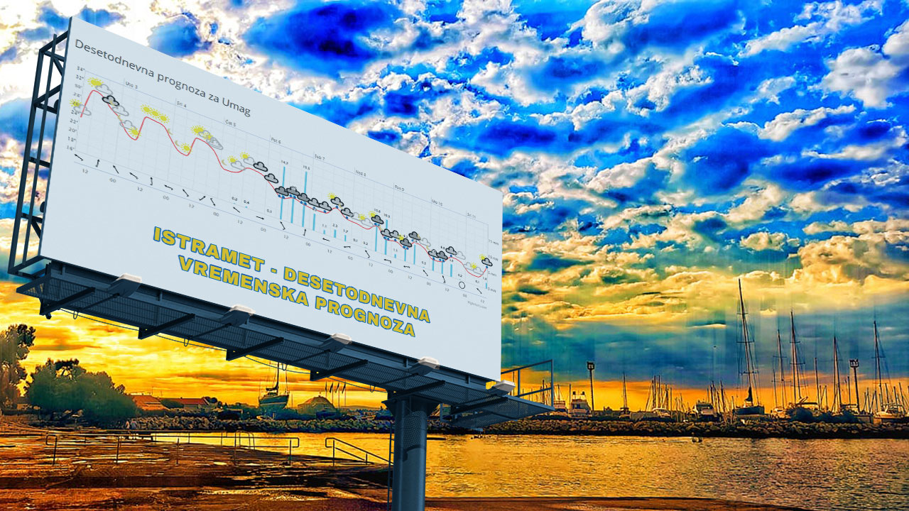 Vremenska prognoza Istrameta - stižu lokalni pljuskovi