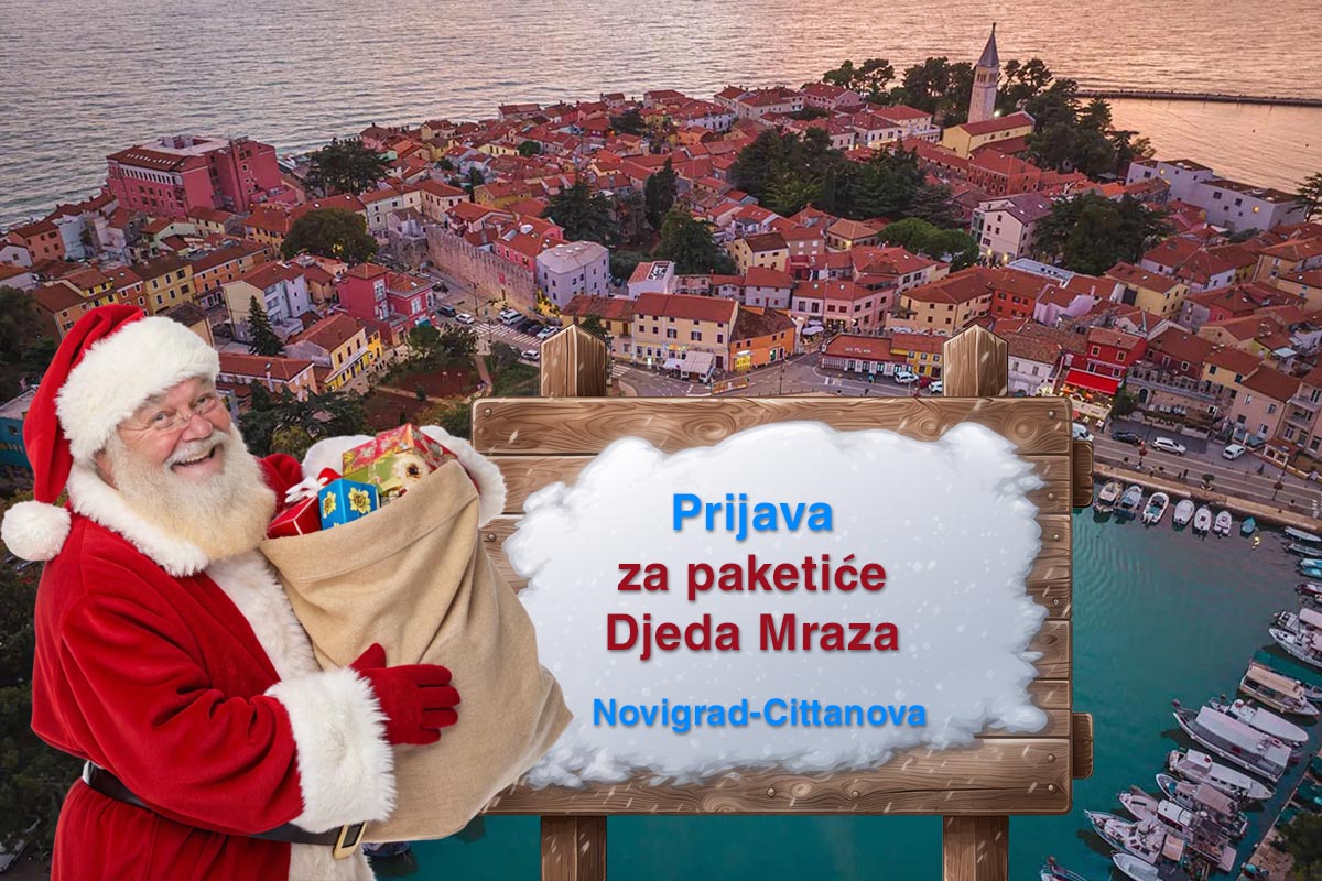 Prijava za paketiće Djeda Mraza – Novigrad-Cittanova