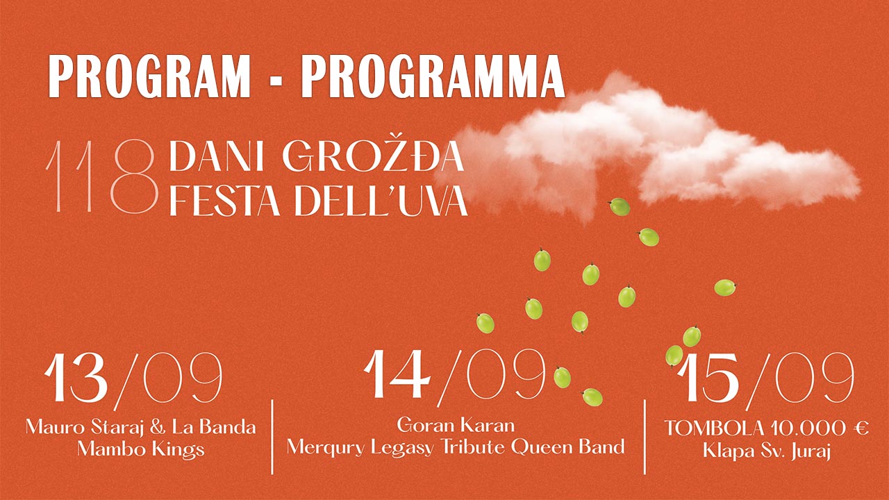 118. DANI GROŽĐA, BUJE – PROGRAM