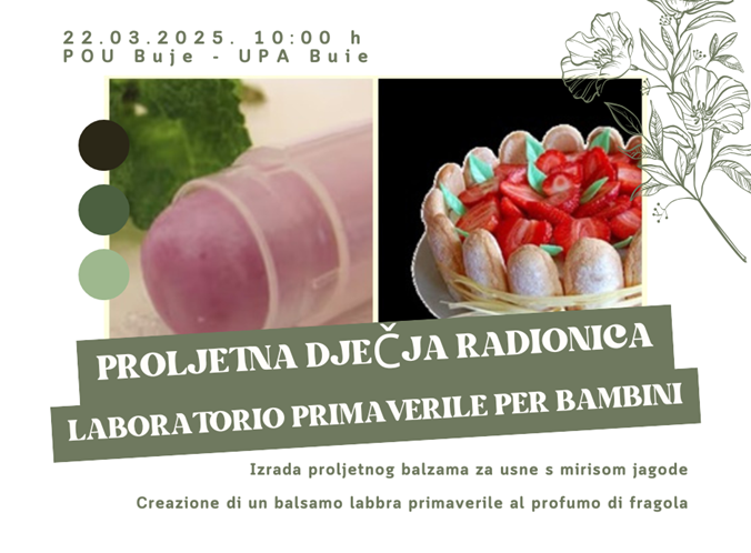 Proljetna dječja radionica / laboratorio primaverile per bambini