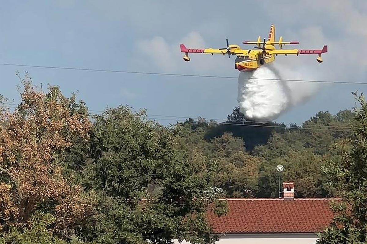 Požar kod mjesta Bibali brzo stavljen pod kontrolu uz pomoć vatrogasaca i kanadera