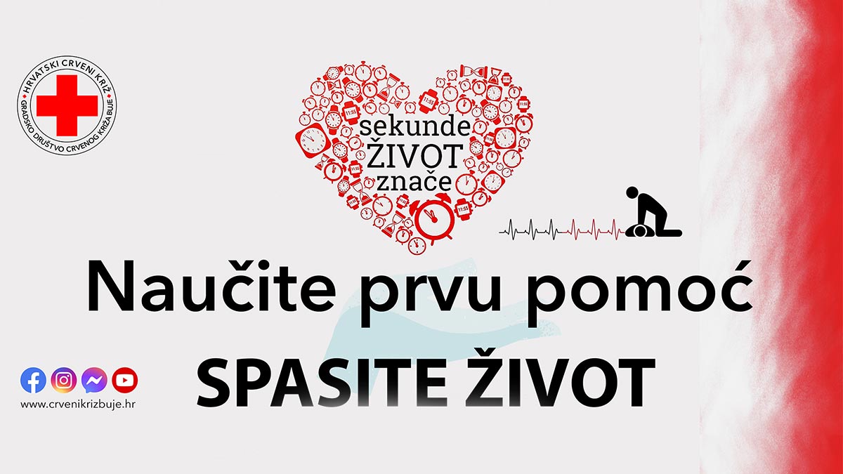 Crveni križ Bujštine obilježava Svjetski dan prve pomoći – Znanje danas, sigurnost sutra – nauči prvu pomoć