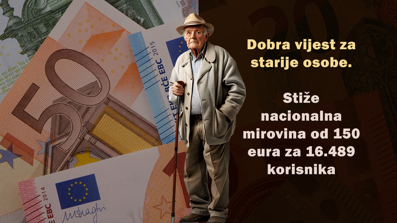 Dobra vijest za starije osobe. Stiže nacionalna mirovina od 150 eura za 16.489 korisnika